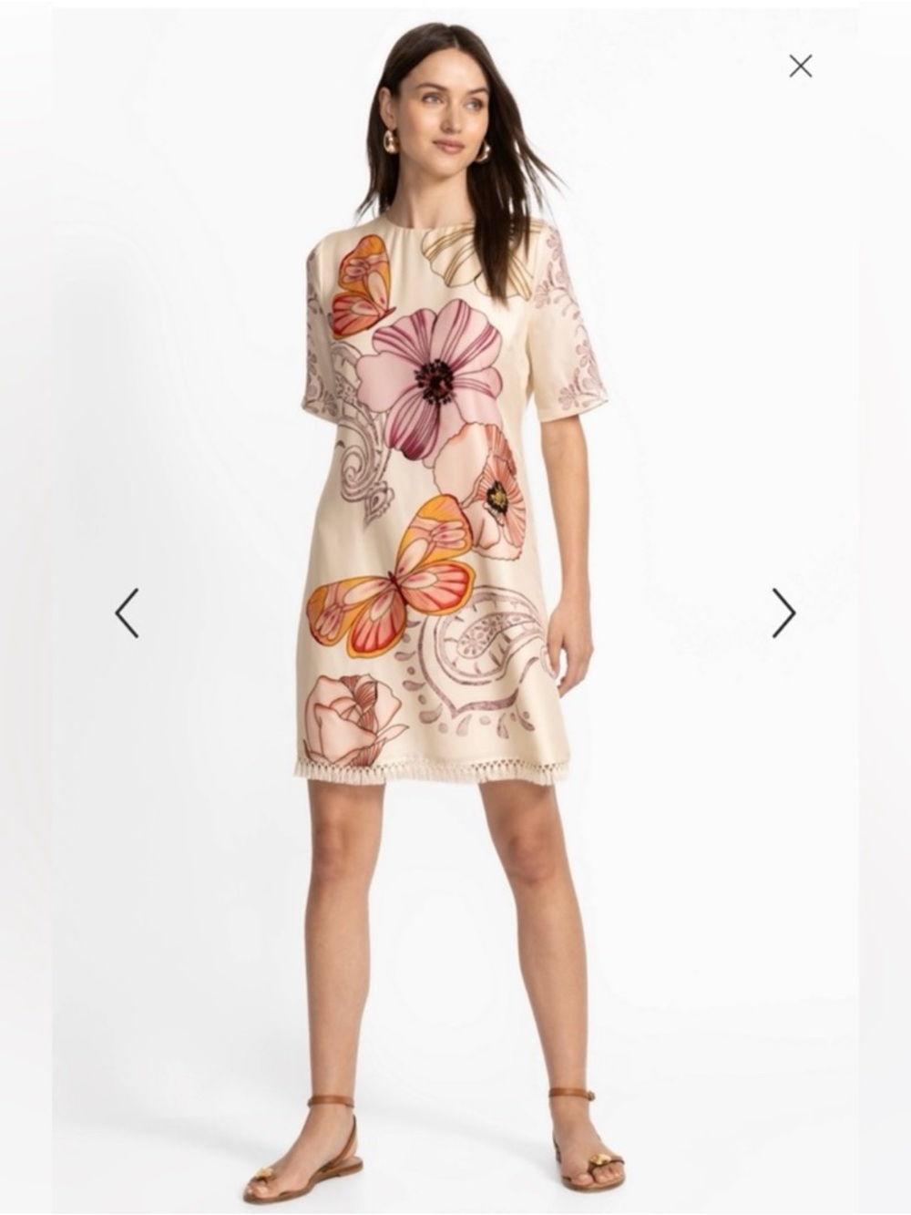 Johnny Was Daisee Fringe Mini Dress-Rosabelia
